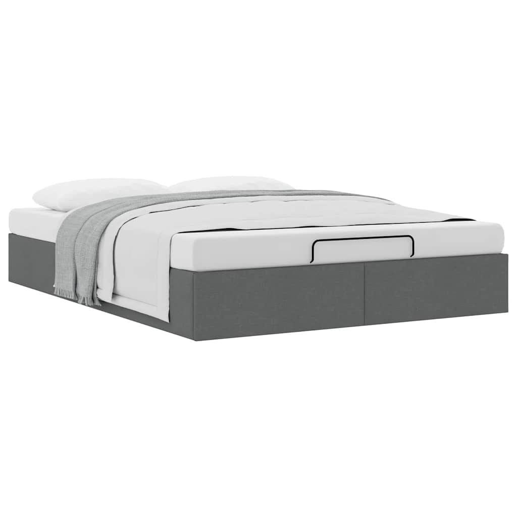 Struttura Letto Pouf Senza Materasso 140x190 Cm In Tessuto - Image 5