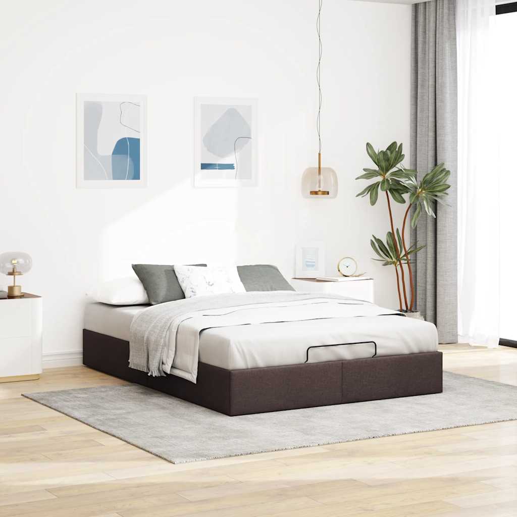 Struttura Letto Pouf Senza Materasso 140x200 Cm In Tessuto - Image 3