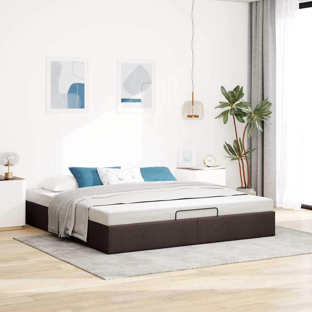 Struttura Letto Pouf Senza Materasso 160x200 Cm In Tessuto - Image 3
