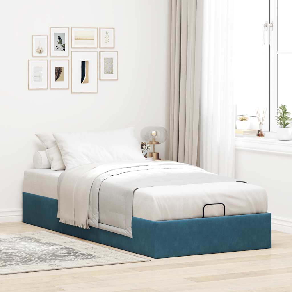 Struttura Letto Pouf Senza Materasso 80x200 Cm Velluto - Image 3
