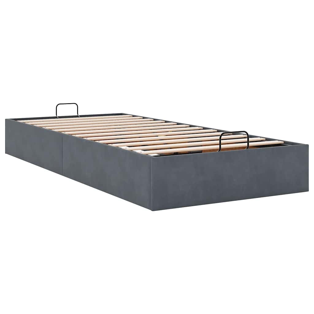 Struttura Letto Pouf Senza Materasso 90x200 Cm Velluto - Image 6