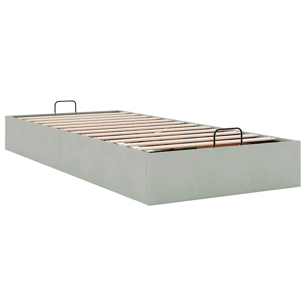 Struttura Letto Pouf Senza Materasso 100x200 Cm Velluto - Image 6