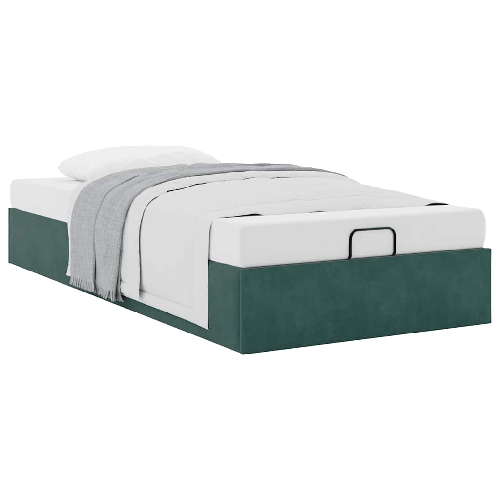 Struttura Letto Pouf Senza Materasso 100x200 Cm Velluto - Image 5