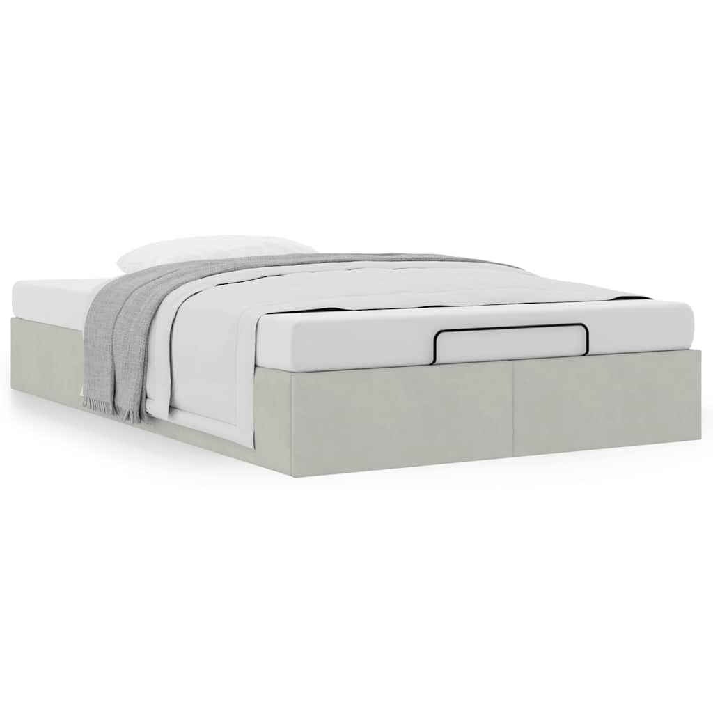 Struttura Letto Pouf Senza Materasso 120x190 Cm Velluto - Image 4
