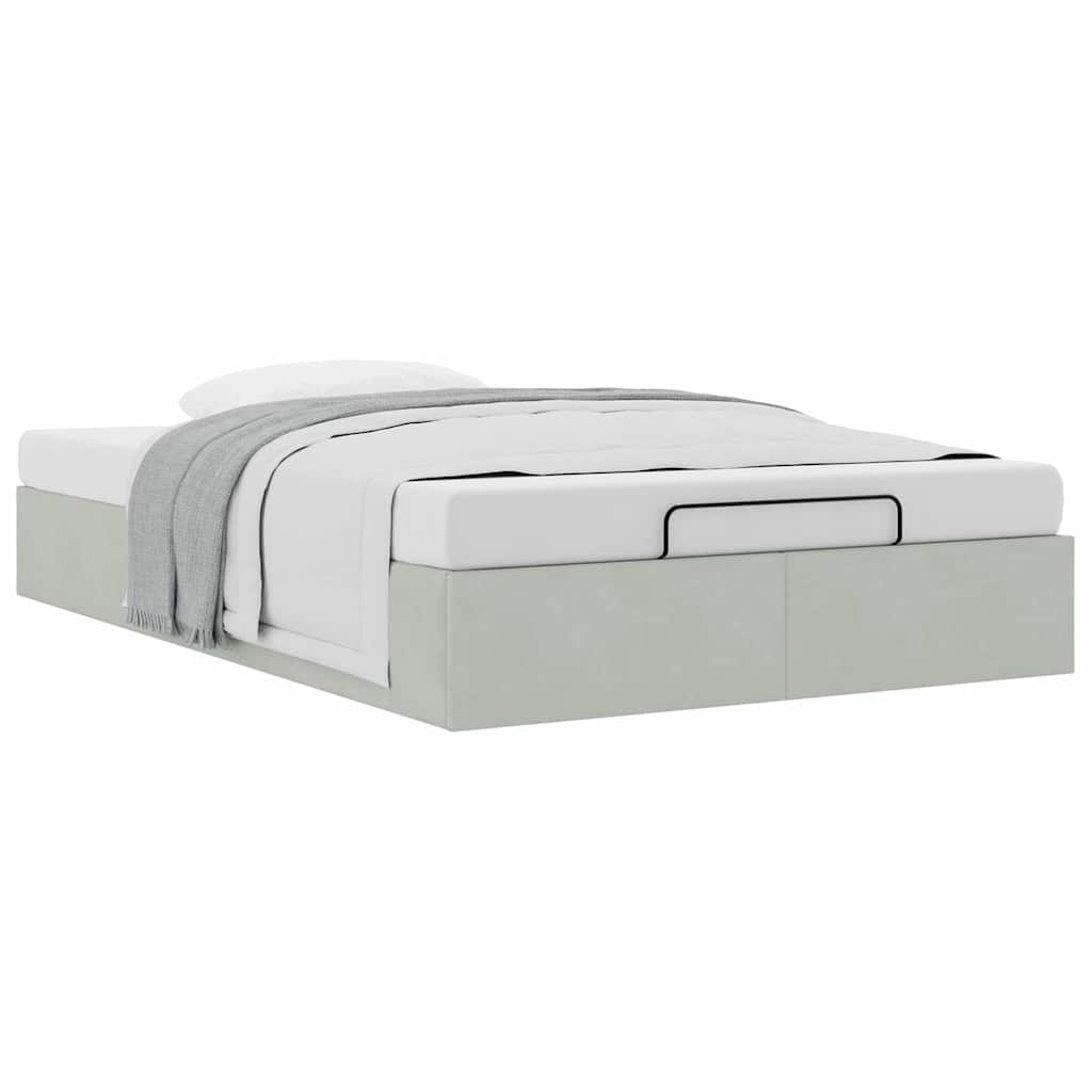 Struttura Letto Pouf Senza Materasso 120x190 Cm Velluto - Image 5