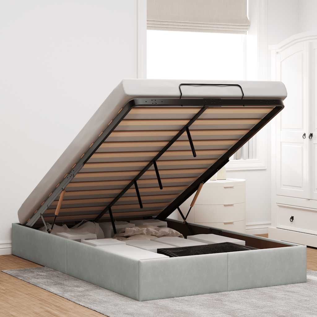 Struttura Letto Pouf Senza Materasso 120x200 Cm Velluto