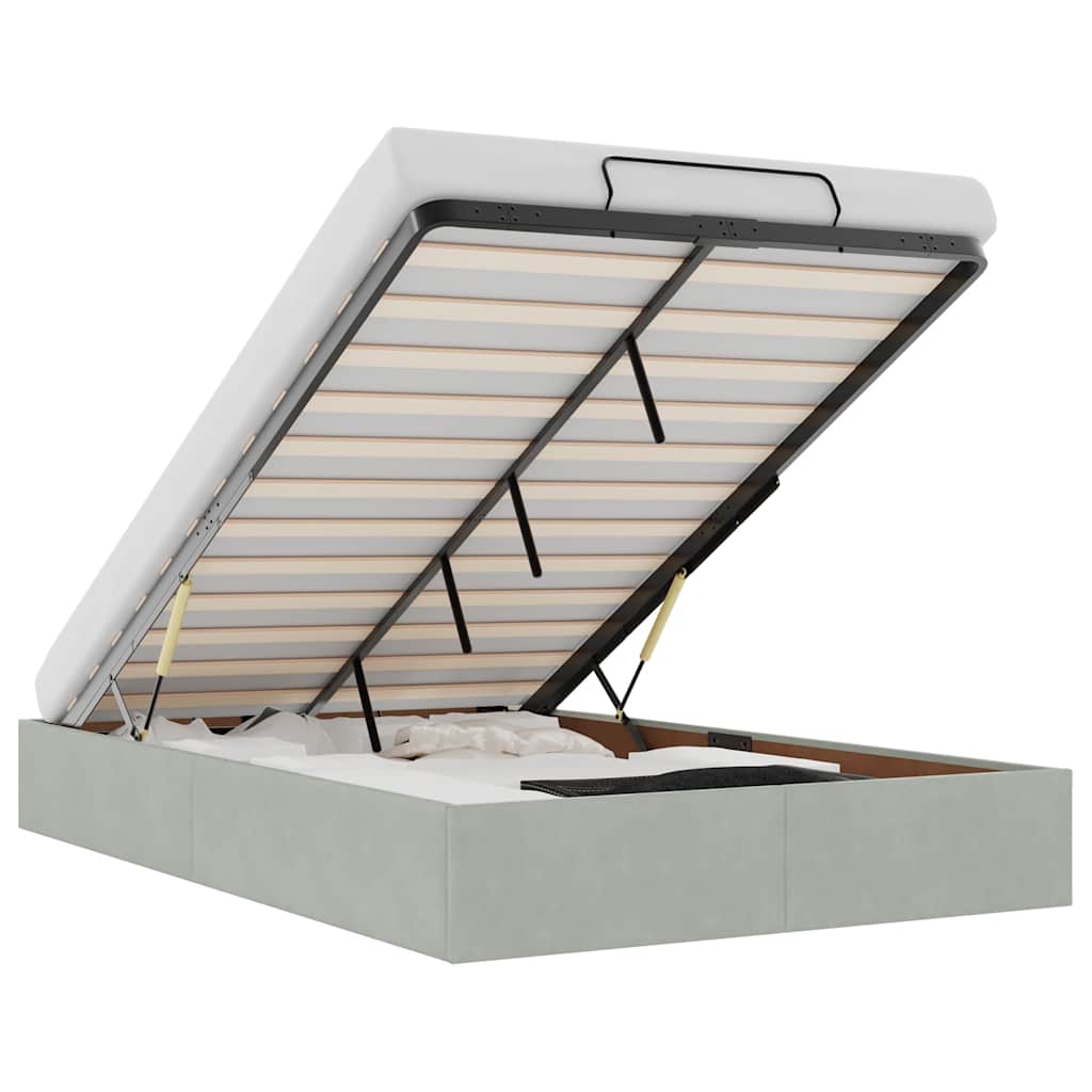 Struttura Letto Pouf Senza Materasso 120x200 Cm Velluto - Image 2