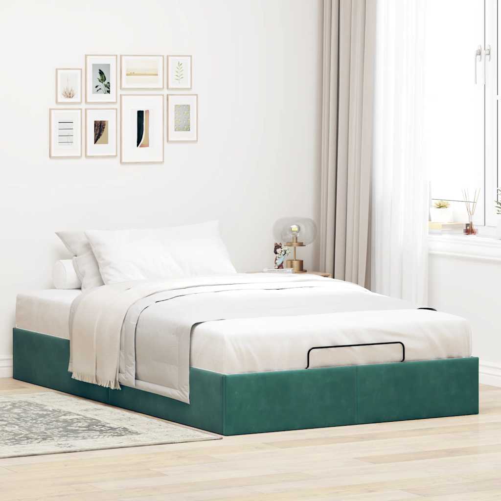Struttura Letto Pouf Senza Materasso 120x200 Cm Velluto - Image 3