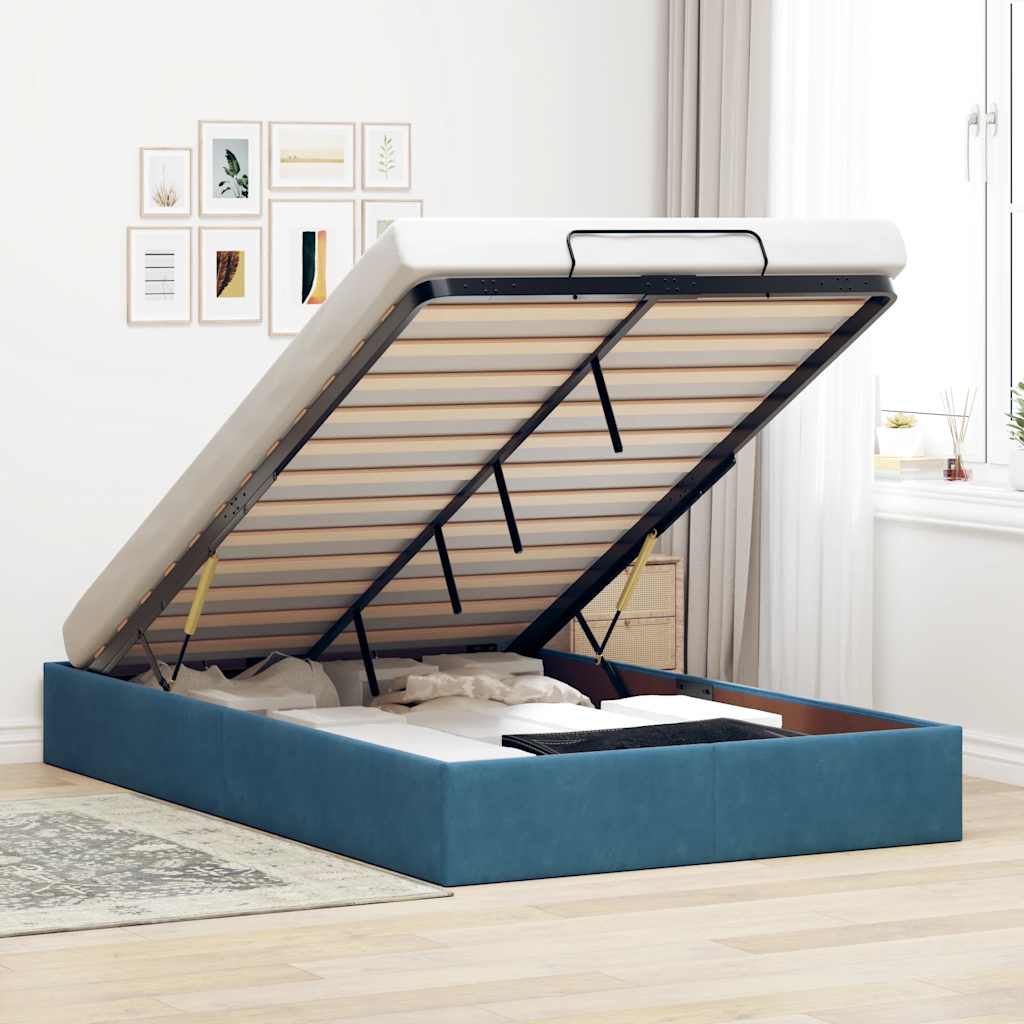 Struttura Letto Pouf Senza Materasso 120x200 Cm Velluto