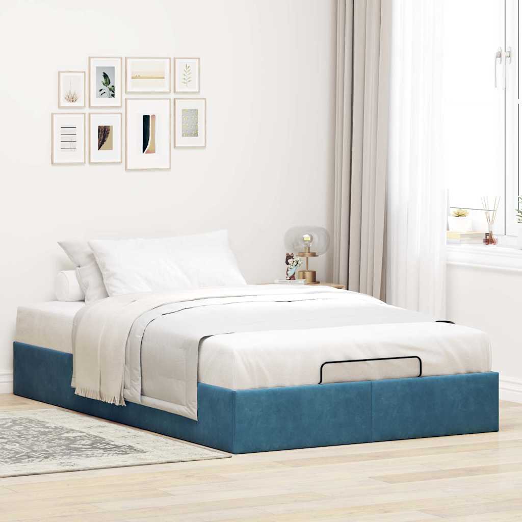 Struttura Letto Pouf Senza Materasso 120x200 Cm Velluto - Image 3