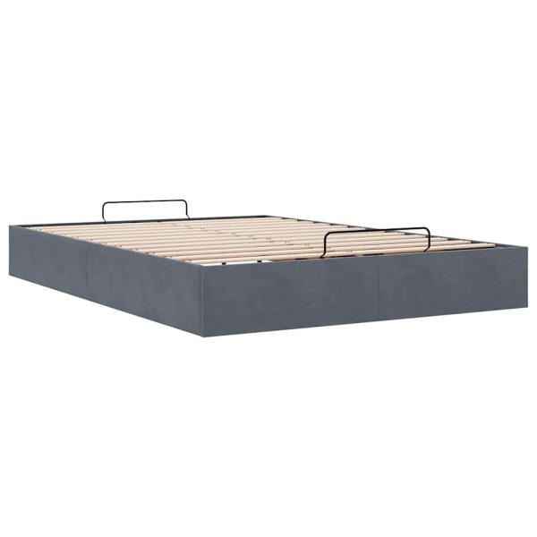 Struttura Letto Pouf Senza Materasso 140x190 Cm Velluto - Image 6