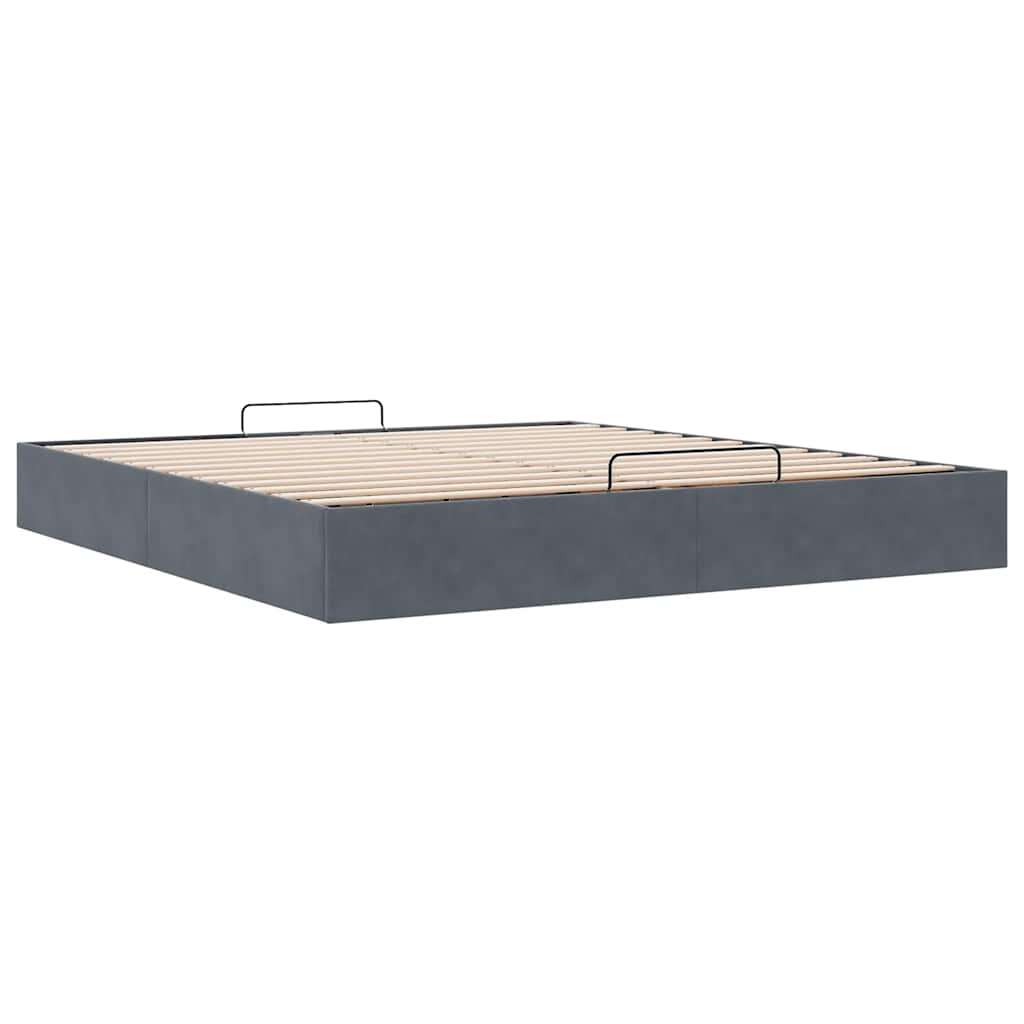 Struttura Letto Pouf Senza Materasso 180x200 Cm In Velluto - Image 6