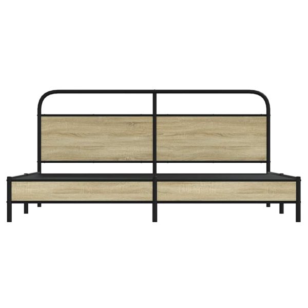 Giroletto Senza Materaso In Metallo Rovere Sonoma 180x200 cm - Image 5