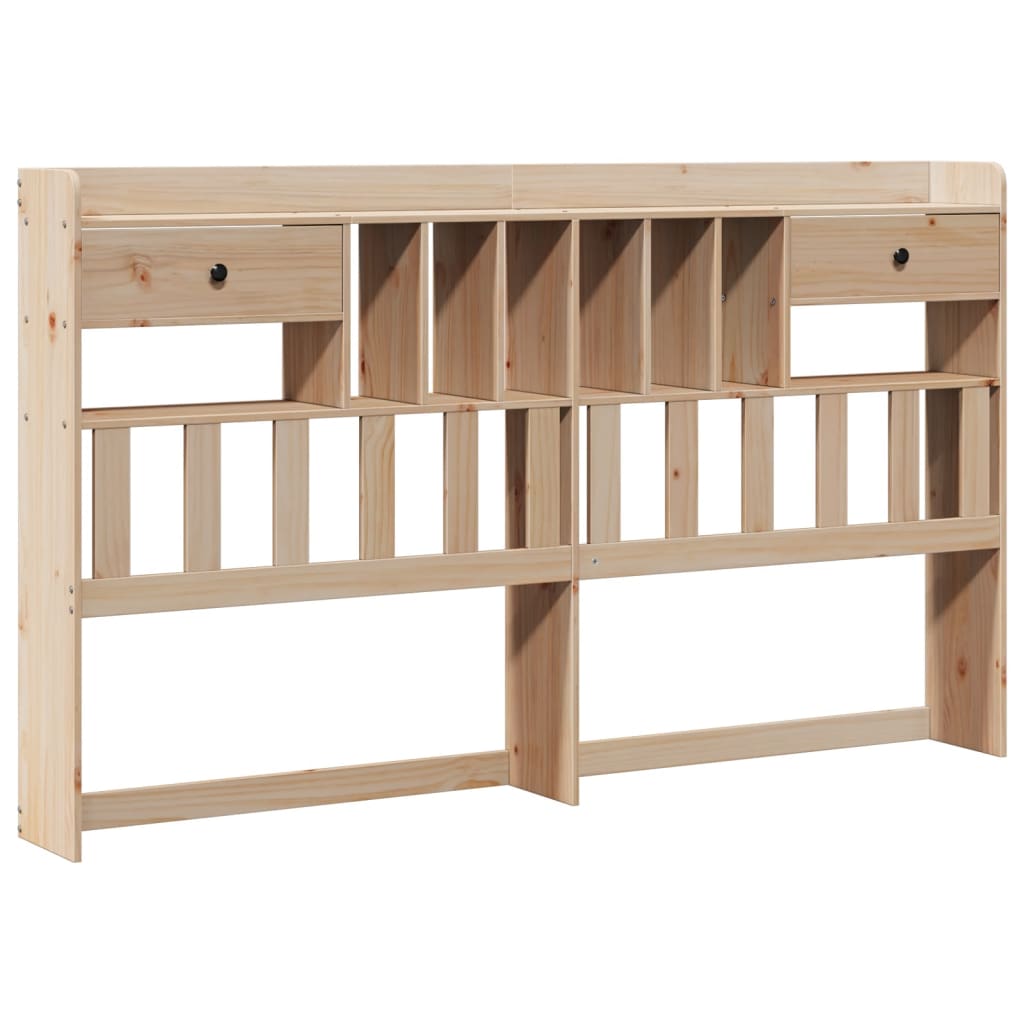 Letto Libreria Senza Materasso 200x200 Cm In Legno Di Pino - Image 6