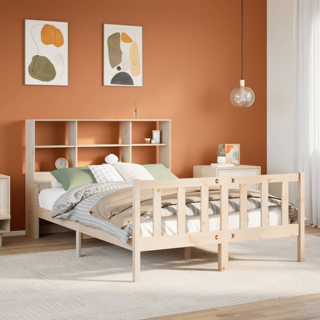 Letto Libreria Senza Materasso 160x200 Cm In Legno Di Pino