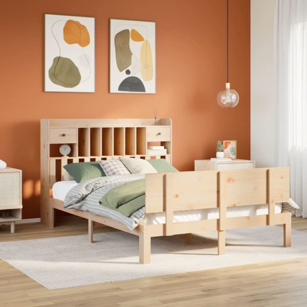 Letto Libreria Senza Materasso 160x200 Cm In Legno Di Pino