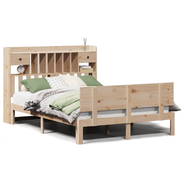 Letto Libreria Senza Materasso 160x200 Cm In Legno Di Pino - Image 2