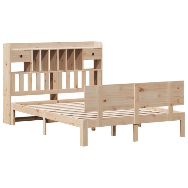 Letto Libreria Senza Materasso 160x200 Cm In Legno Di Pino - Image 3