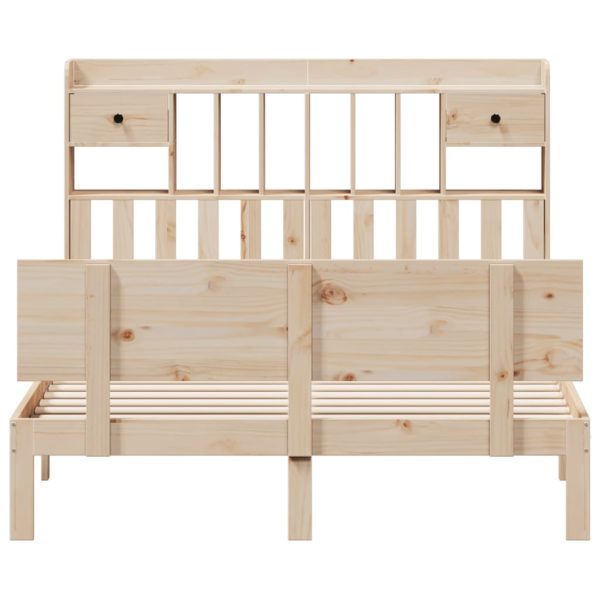 Letto Libreria Senza Materasso 160x200 Cm In Legno Di Pino - Image 4