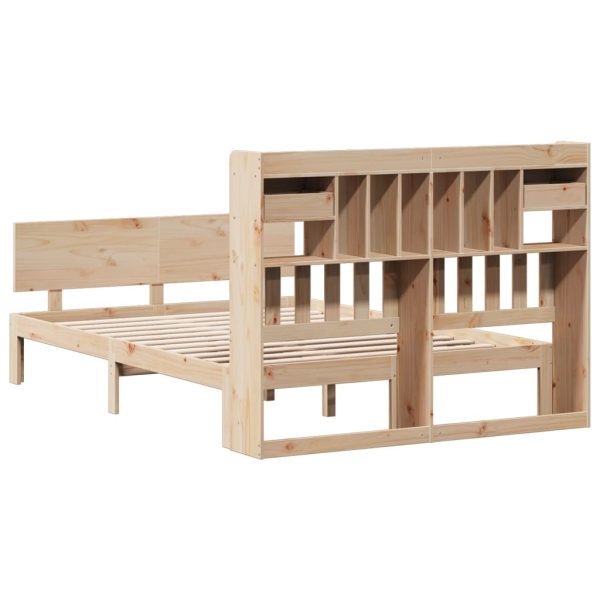Letto Libreria Senza Materasso 160x200 Cm In Legno Di Pino - Image 6