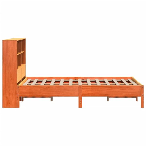Letto Libreria Senza Materasso Marrone Cera 120x200 Cm In Pino - Image 5