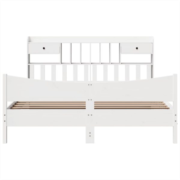 Giroletto Senza Materasso Bianco 180x200 Cm Legno Massello Pino - Image 4