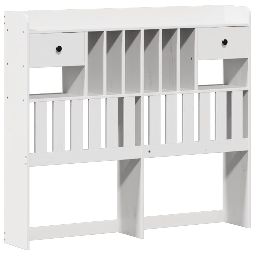 Letto Senza Materasso Bianco 135x190 Cm Legno Massello Di Pino - Image 6