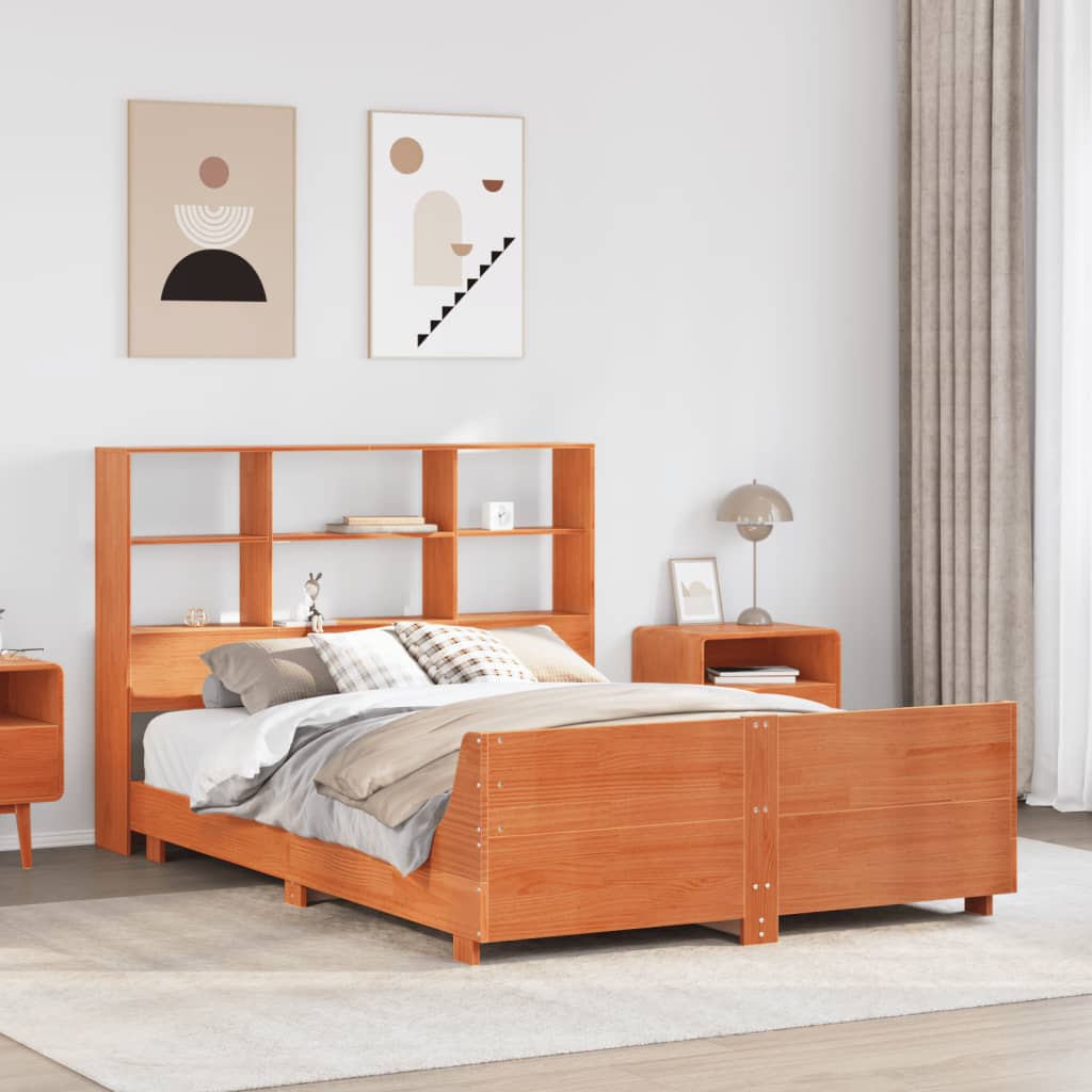 Giroletto Senza Materasso Marrone Cera 120x200 Cm Legno Di Pino