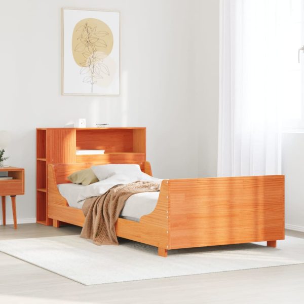 Giroletto Senza Materasso Marrone Cera 100x200 Cm Legno Di Pino