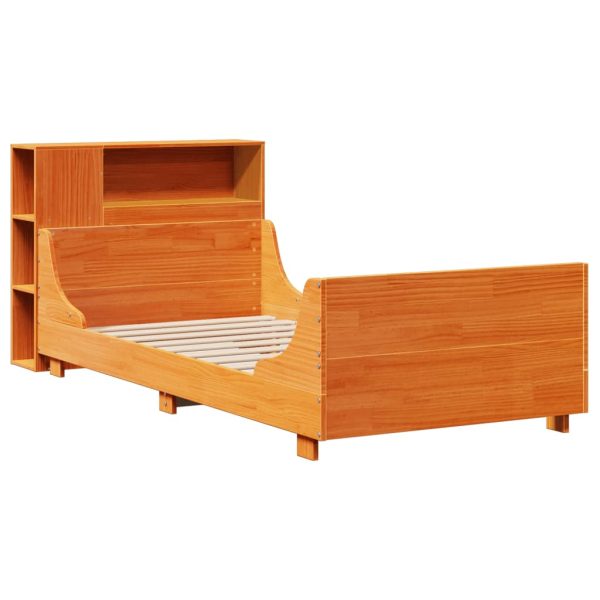 Giroletto Senza Materasso Marrone Cera 100x200 Cm Legno Di Pino - Image 3