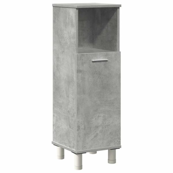 Set Mobili Da Bagno 4 Pz Grigio Cemento In Legno Multistrato - Image 4