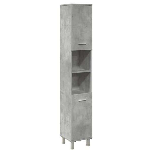 Set Mobili Da Bagno 4 Pz Grigio Cemento In Legno Multistrato - Image 6