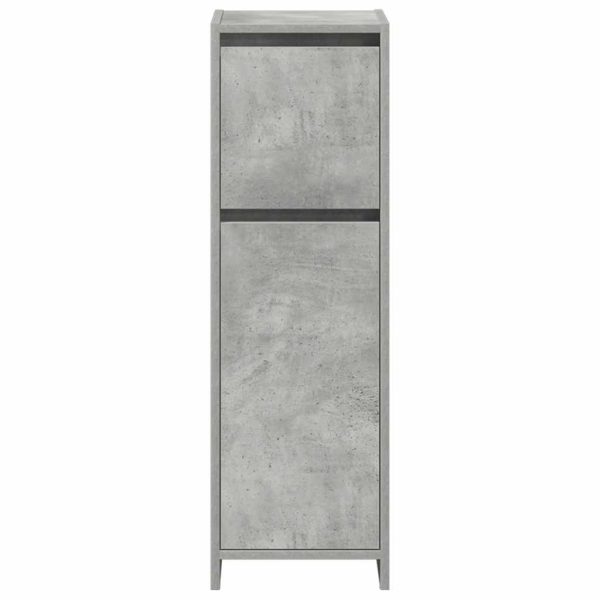 Set Mobili Da Bagno 3 Pz Grigio Cemento In Legno Multistrato - Image 5