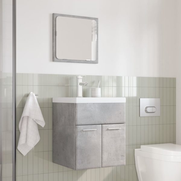 Set Mobili Da Bagno 3 Pz Grigio Cemento In Legno Multistrato - Image 3