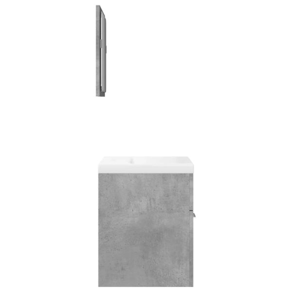 Set Mobili Da Bagno 3 Pz Grigio Cemento In Legno Multistrato - Image 5