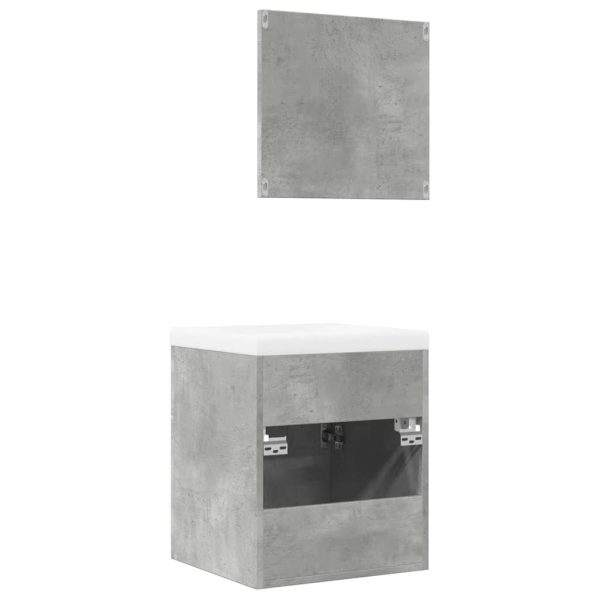 Set Mobili Da Bagno 3 Pz Grigio Cemento In Legno Multistrato - Image 6