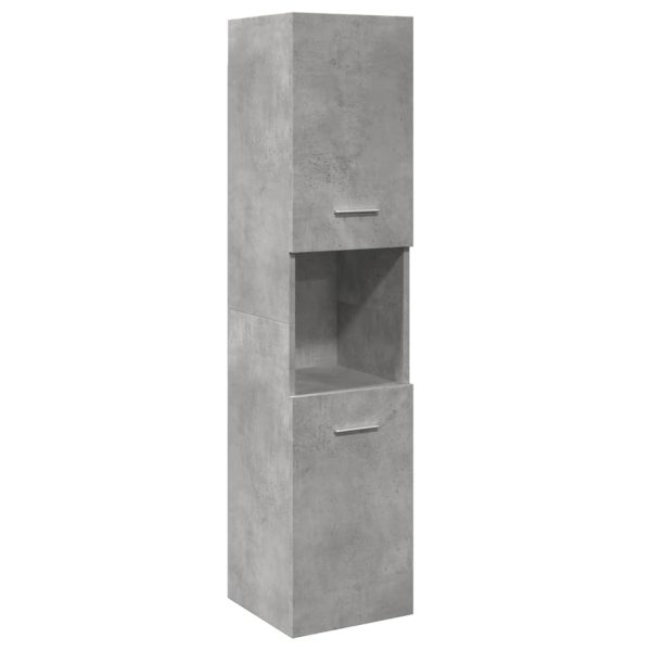Set Mobili Da Bagno 3 Pz Grigio Cemento In Legno Multistrato - Image 6