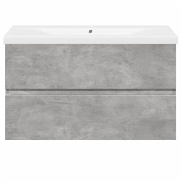 Set Mobili Da Bagno 2 Pz Grigio Cemento In Legno Multistrato - Image 4