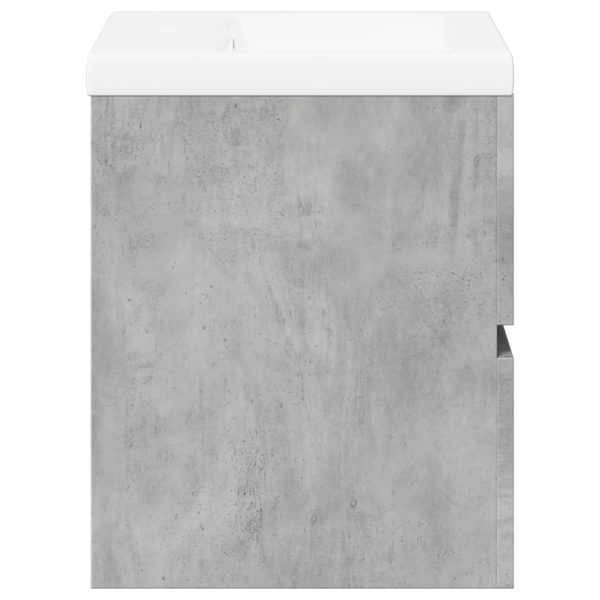 Set Mobili Da Bagno 2 Pz Grigio Cemento In Legno Multistrato - Image 5