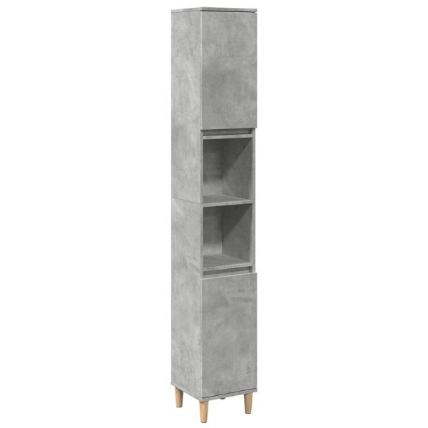 Set Mobili Da Bagno 3 Pz Grigio Cemento In Legno Multistrato - Image 4