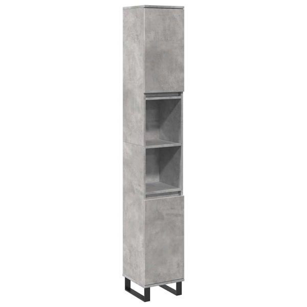 Set Mobili Da Bagno 3 Pz Grigio Cemento In Legno Multistrato - Image 4