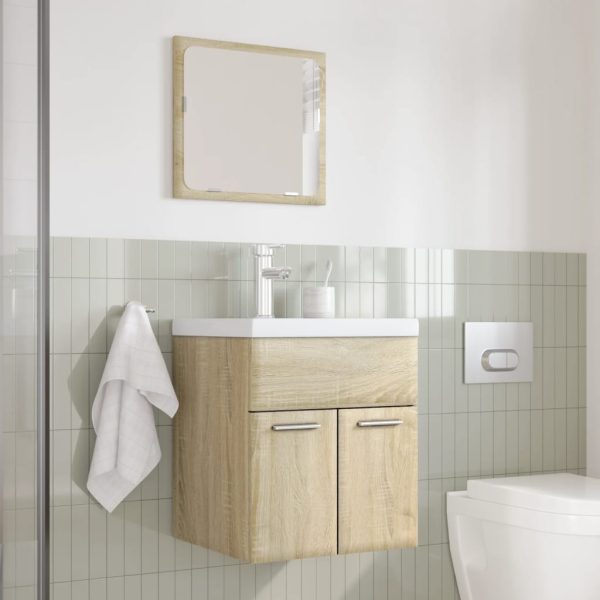 Set Mobili Da Bagno 3 Pz Rovere Sonoma In Legno Multistrato - Image 3