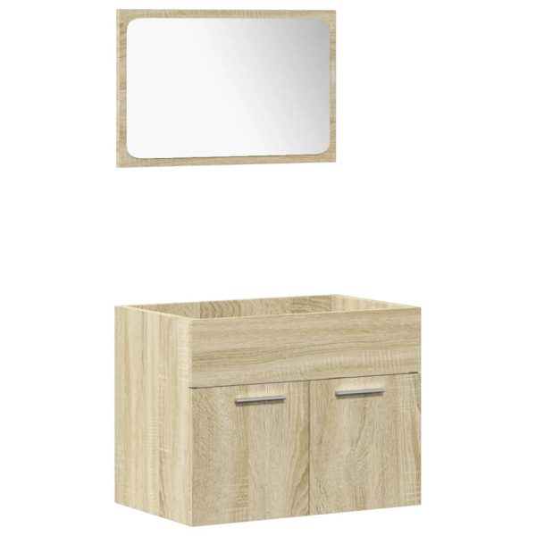 Set Mobili Da Bagno 4 Pz Rovere Sonoma In Legno Multistrato - Image 4