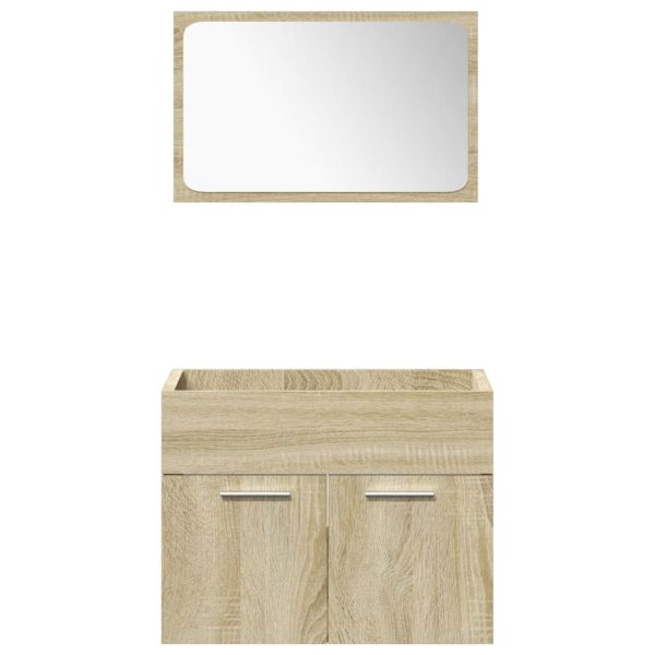 Set Mobili Da Bagno 4 Pz Rovere Sonoma In Legno Multistrato - Image 5