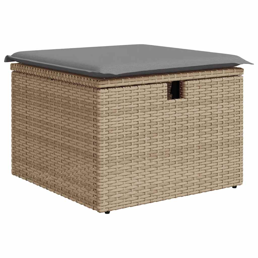 Set Divano Da Giardino 8 Pz Con Cuscini Beige In Polyrattan - Image 6