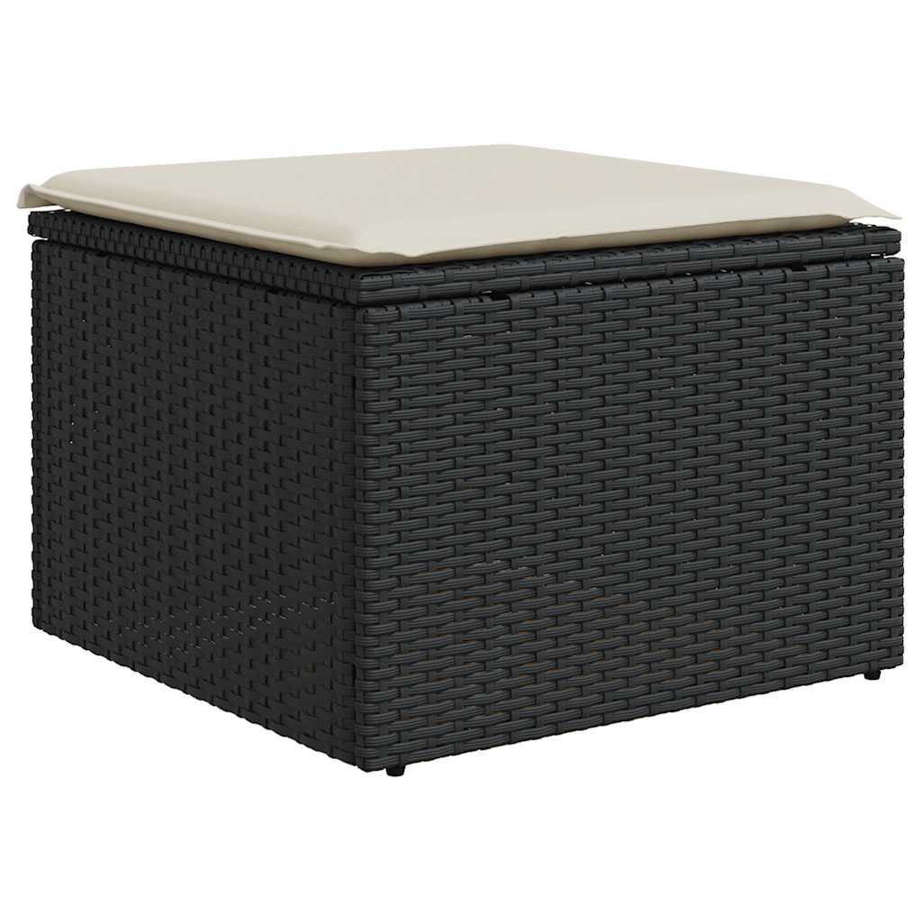 Set Divani Da Giardino Con Cuscini 8 Pz Nero In Polyrattan - Image 5