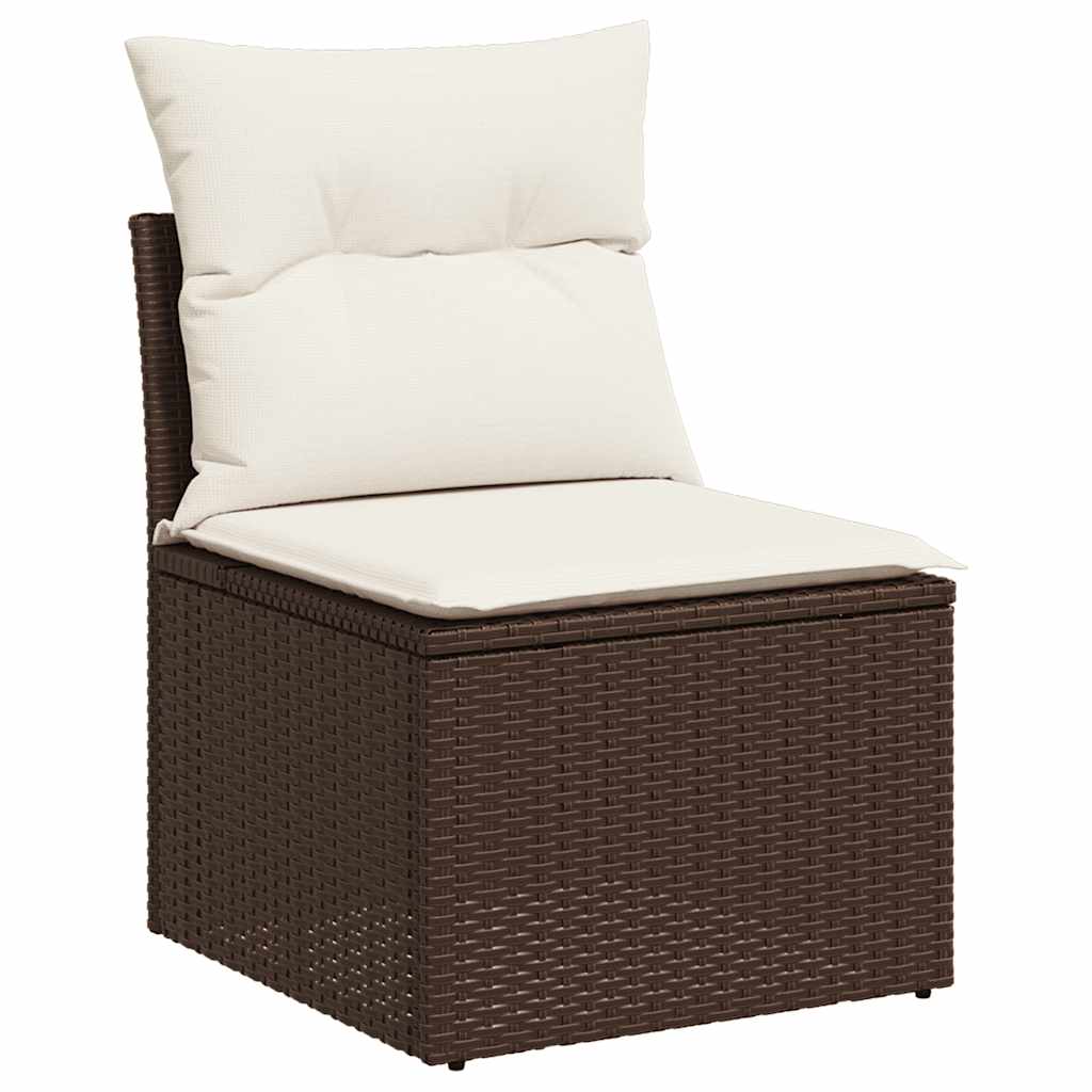 Set Divani Da Giardino 8 Pz Con Cuscini Marrone In Polyrattan - Image 3