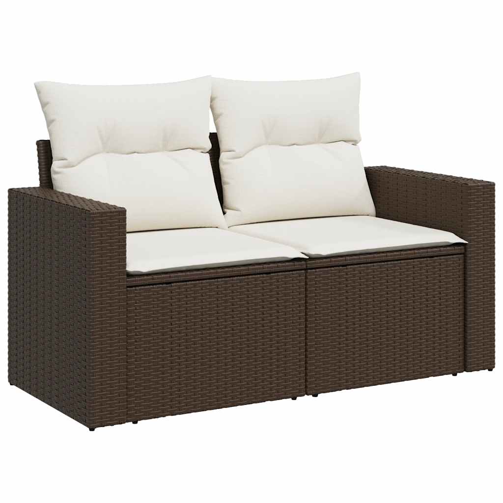 Set Divani Da Giardino 8 Pz Con Cuscini Marrone In Polyrattan - Image 5