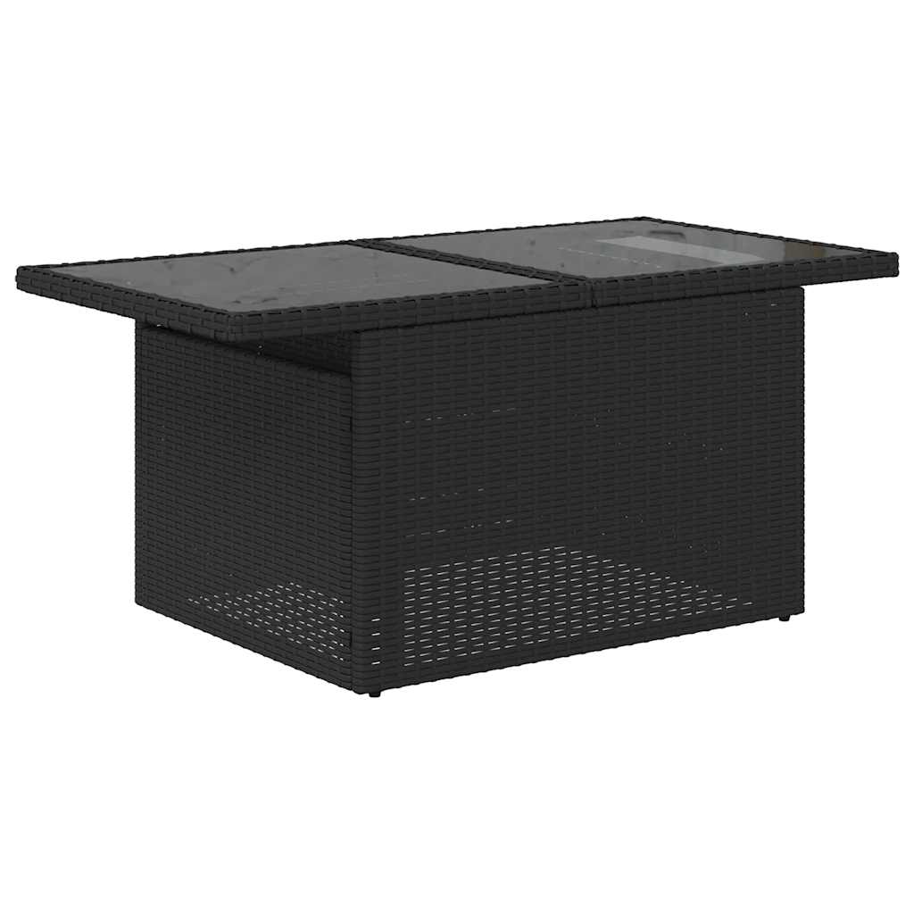 Set Divano Da Giardino 6 Pz Con Cuscini Nero In Polyrattan - Image 6