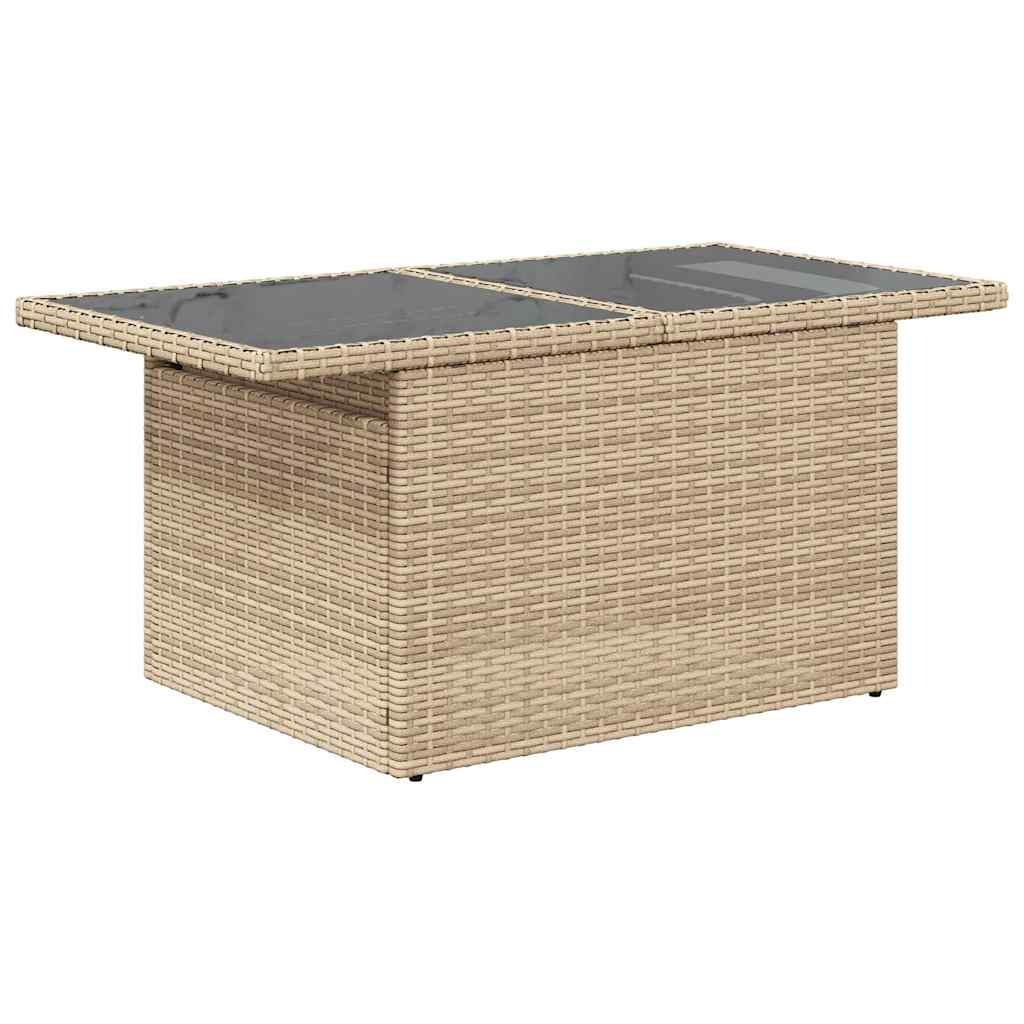 Set Divano Da Giardino 9 Pz Con Cuscini Beige In Polyrattan - Image 6